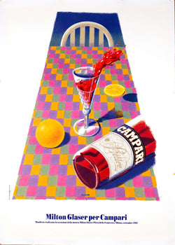 Milton Glaser Campari 1992  Limited Edition Print Serigraph Printing