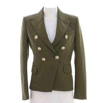 Balmain Women'S Double Breasted Blazer Wool