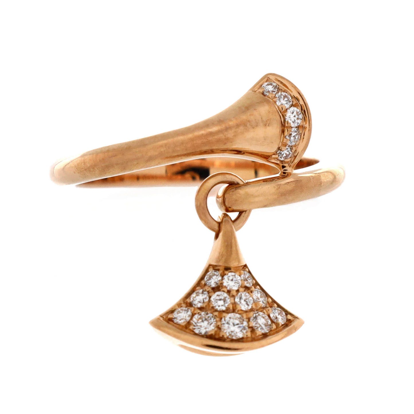 Bvlgari Divas' Dream Charm Ring 18K Rose Gold With Diamonds