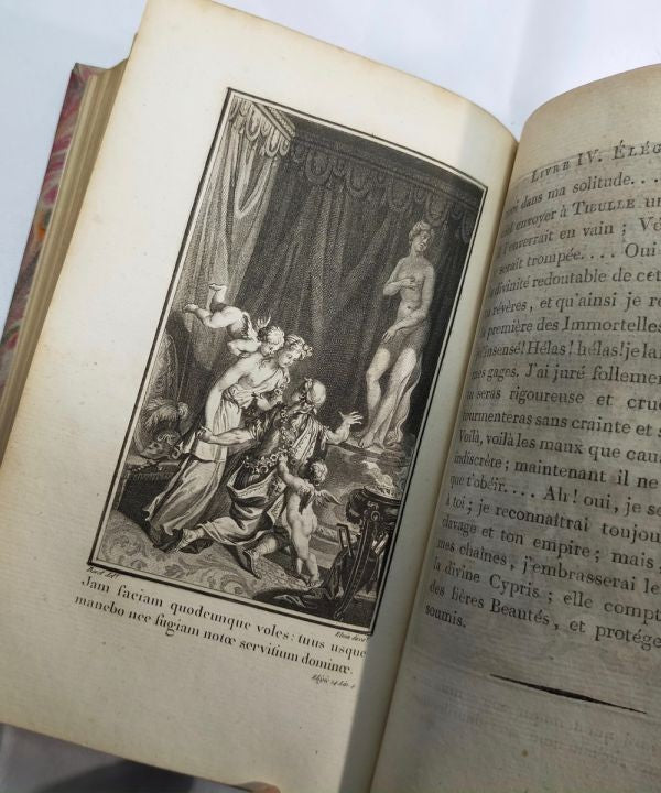 1795 Tibullus Elegies & Jean Second Baisers Mirabeau Commentary W/ Borel Engrave