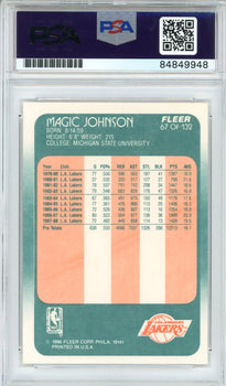 Magic Johnson Autographed 1988 Fleer Card #67 (Psa)