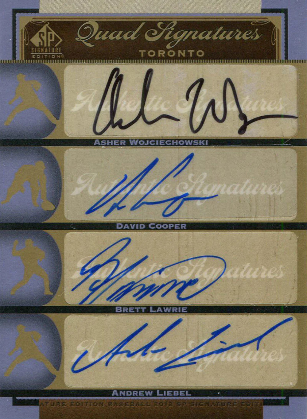 Asher Wojciechowski, David Cooper, Brett Lawrie & Andrew Liebel Autographed 2012