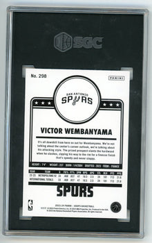 Victor Wembanyama 2023-24 Panini Hoops Rookie Card #298 Sgc 10