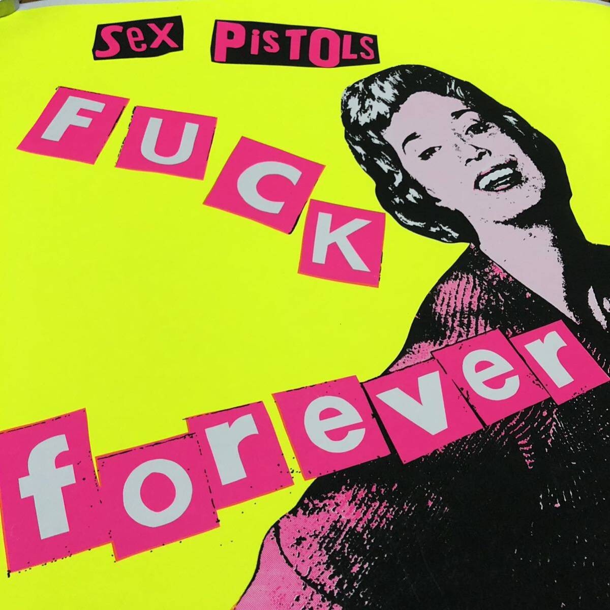 Sex Pistols Jamie Reid " Forever" Vintage Original Silkscreen Poster Signed Coa