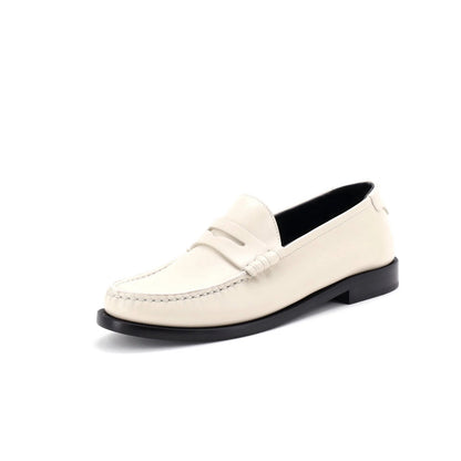 Saint Laurent Women'S Le Monogram Penny Loafers Leather