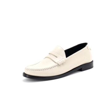 Saint Laurent Women'S Le Monogram Penny Loafers Leather