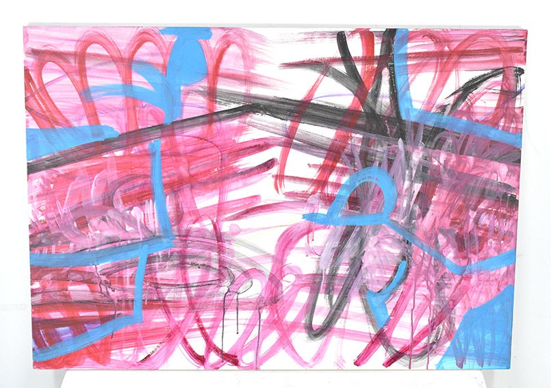 Oki Original Acrylic Board Painting 2001 Contemporary Large Hiroyuki