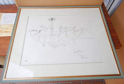 Jean Cocteau Large Lithograph On Arches Paper Limited Edition 67/150, Framed
