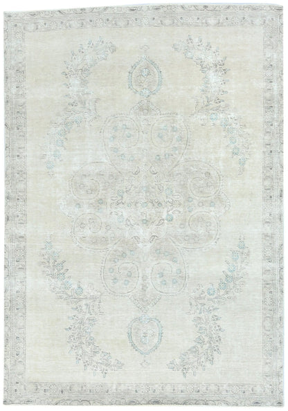 Handmade Distressed Vintage Oriental Rug 7X10 ft