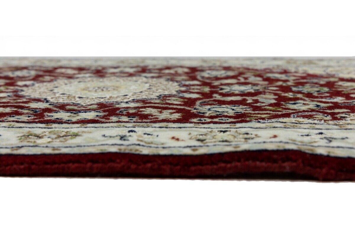 Small Hand-Knotted Red Floral Indo-Nain Oriental