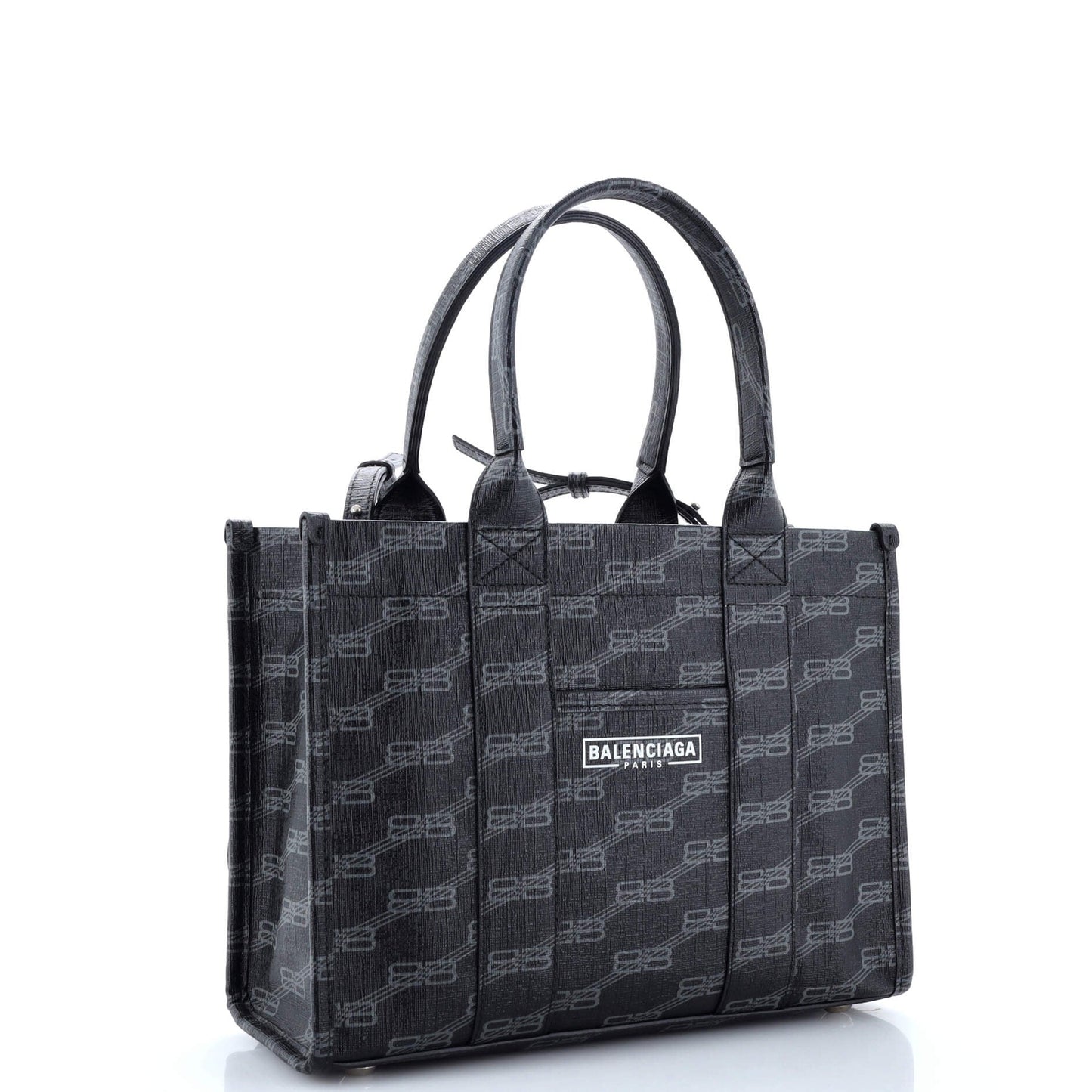Balenciaga Hardware Tote Bb Monogram Coated Canvas Small