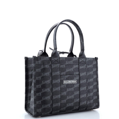 Balenciaga Hardware Tote Bb Monogram Coated Canvas Small