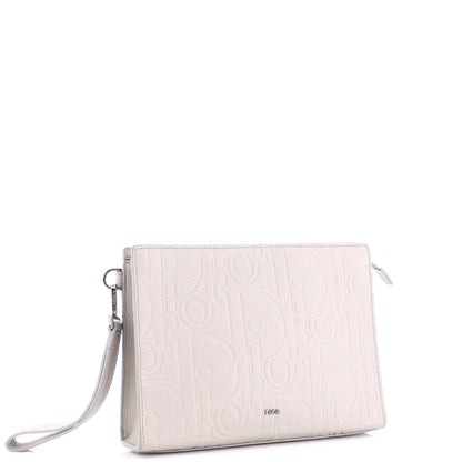 Christian Dior A5 Triangle Wristlet Pouch Gravity Leather