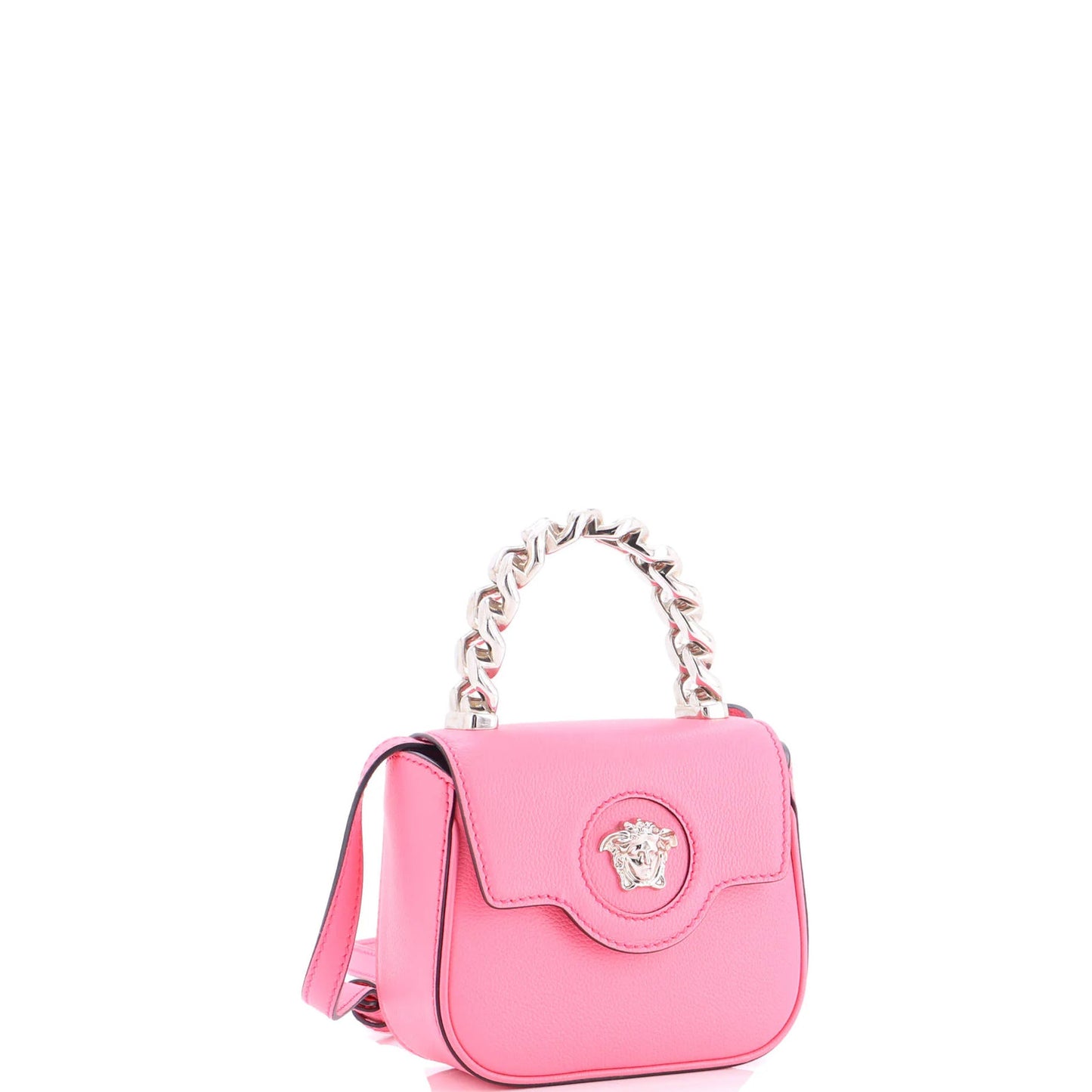 Versace La Medusa Chain Top Handle Bag Leather Small