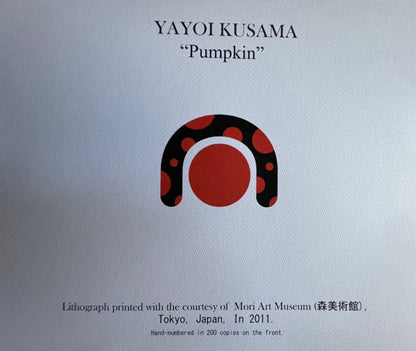 Yayoi Kusama Lithograph Mori Museum Signed O. P.Numbered Limited