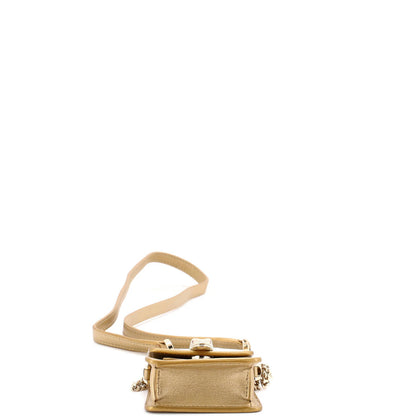 Bvlgari Serpenti Forever Shoulder Bag Metallic Leather Micro