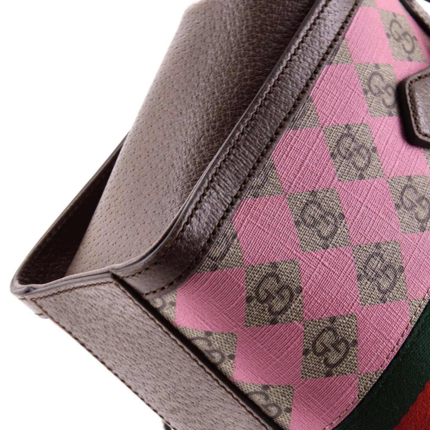 Gucci Ophidia Top Handle Tote Geometric Gg Coated Canvas Small