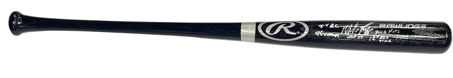 Wade Boggs Autographed Multi Inscribed Louisville Slugger Black Bat (Jsa)
