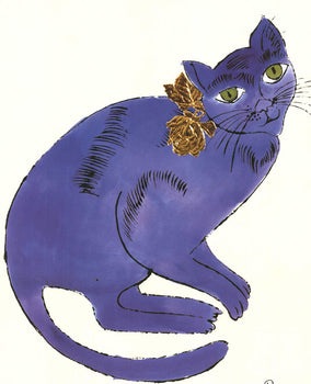 Andy Warhol Cat (Blue) 
