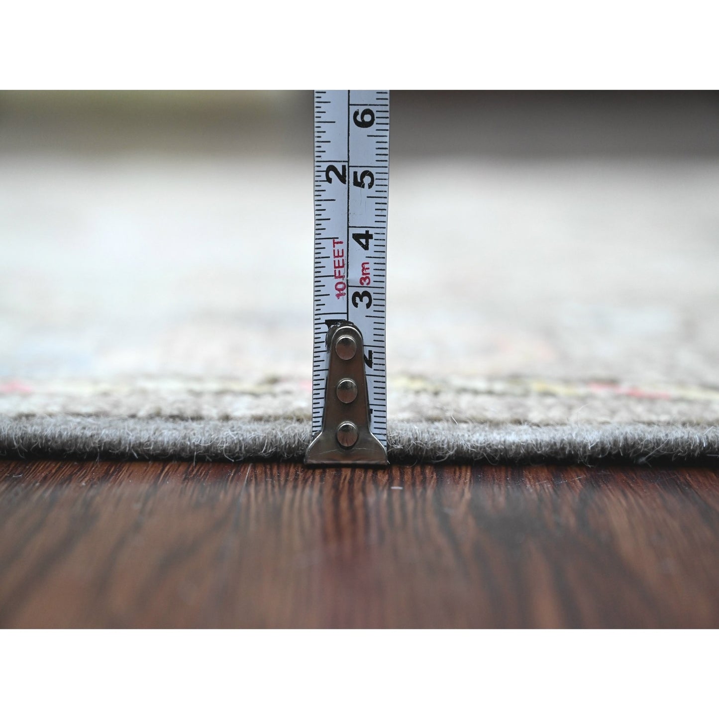 2'10"X11'10" Brown Hand Knotted Afghan Angora Oushak Pure Wool Runner Rug