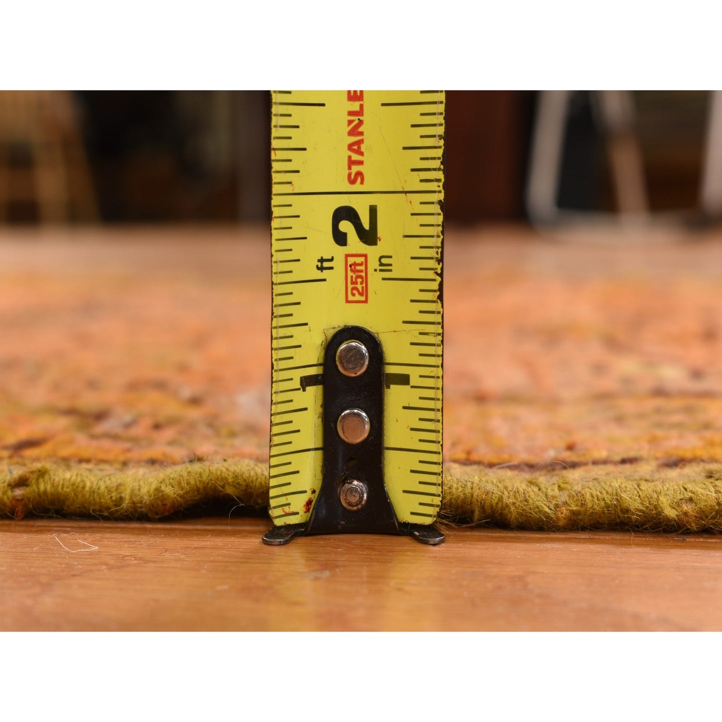 2'1"X8'3" Orange Antique Turkish Oushak Pure Wool Hand Knotted Runner Rug