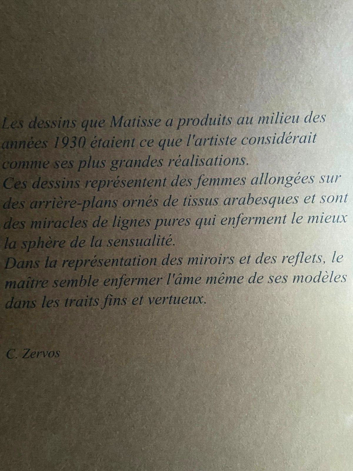 Henri Matisse Lithograph Handmade Coa Contract Signed By Hand Numbered By Hand