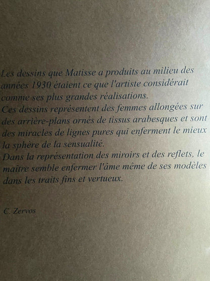 Henri Matisse Lithograph Handmade Coa Contract Signed By Hand Numbered By Hand