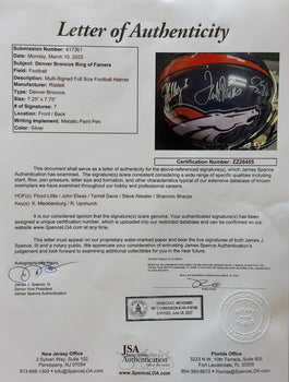Denver Broncos Ring Of Famers Authentic Helmet (Jsa)