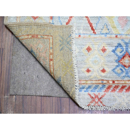6'1"x8'10" Colorful Hand Knotted Anatolian Village Inspired Wool Rug