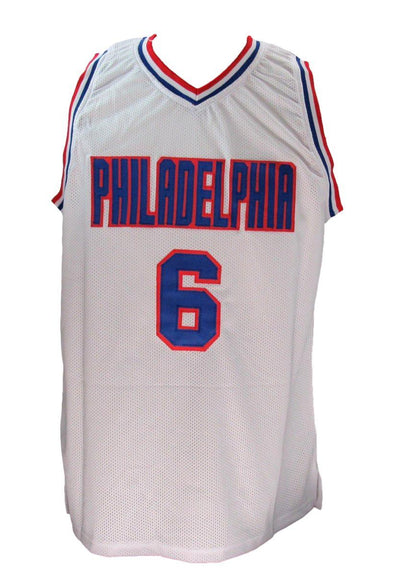 Julius Erving Hof Signed/Auto White Custom Basketball Jersey 76Ers Jsa 193184
