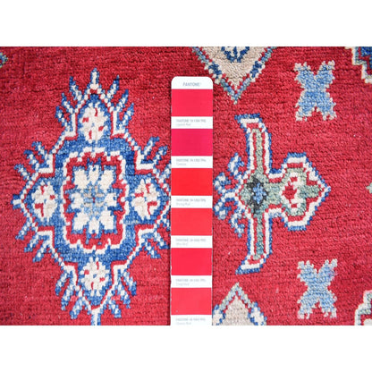 3'10"X17'3" Extra Long Wide Kazak Runner Hand Knotted Natural Wool Rug