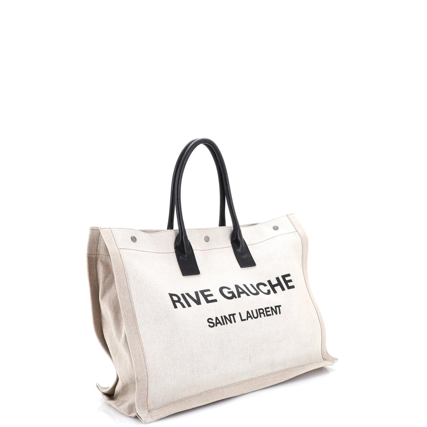 Large Saint Laurent Rive Gauche Shopper Tote Canvas