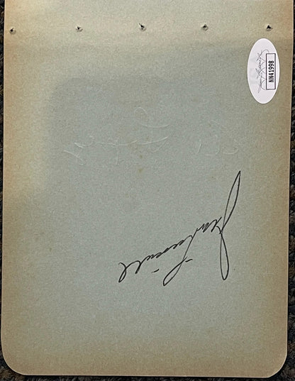 Al Lopez Autographed 4 1/2 X 6 Album Page (Jsa)