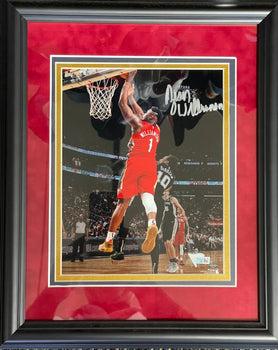 Zion Williamson Autographed Framed 8X10 Photo (Fanatics)