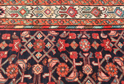 Plum Vintage Tribal Floral Sytle 4X11 Ft