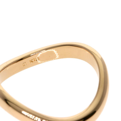 Gold MIKIMOTO curve Ring K18 Pink