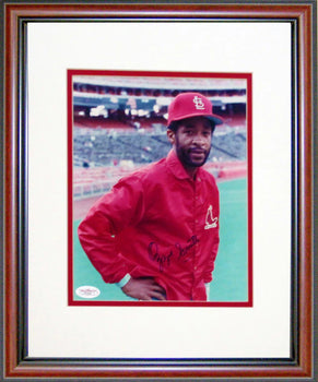 Ozzie Smith Autographed Framed 8X10 Photo