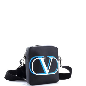 Valentino Garavani Vlogo Square Crossbody Bag Printed Leather Small