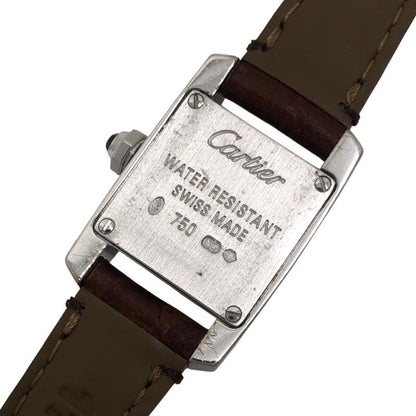 Cartier Tankissime Sm W650029H Silver K18Wg/Leather Strap (Non-Oem)