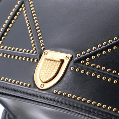 Christian Dior Diorama Flap Bag Studded Leather Small