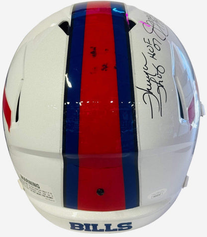 Jim Kelly Thurman Thomas Andre Reed Autographed Buffalo Bills Speed Helmet (Jsa)
