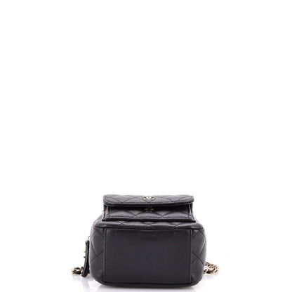 Chanel Classic Cc Chain Pocket Backpack Quilted Caviar Mini