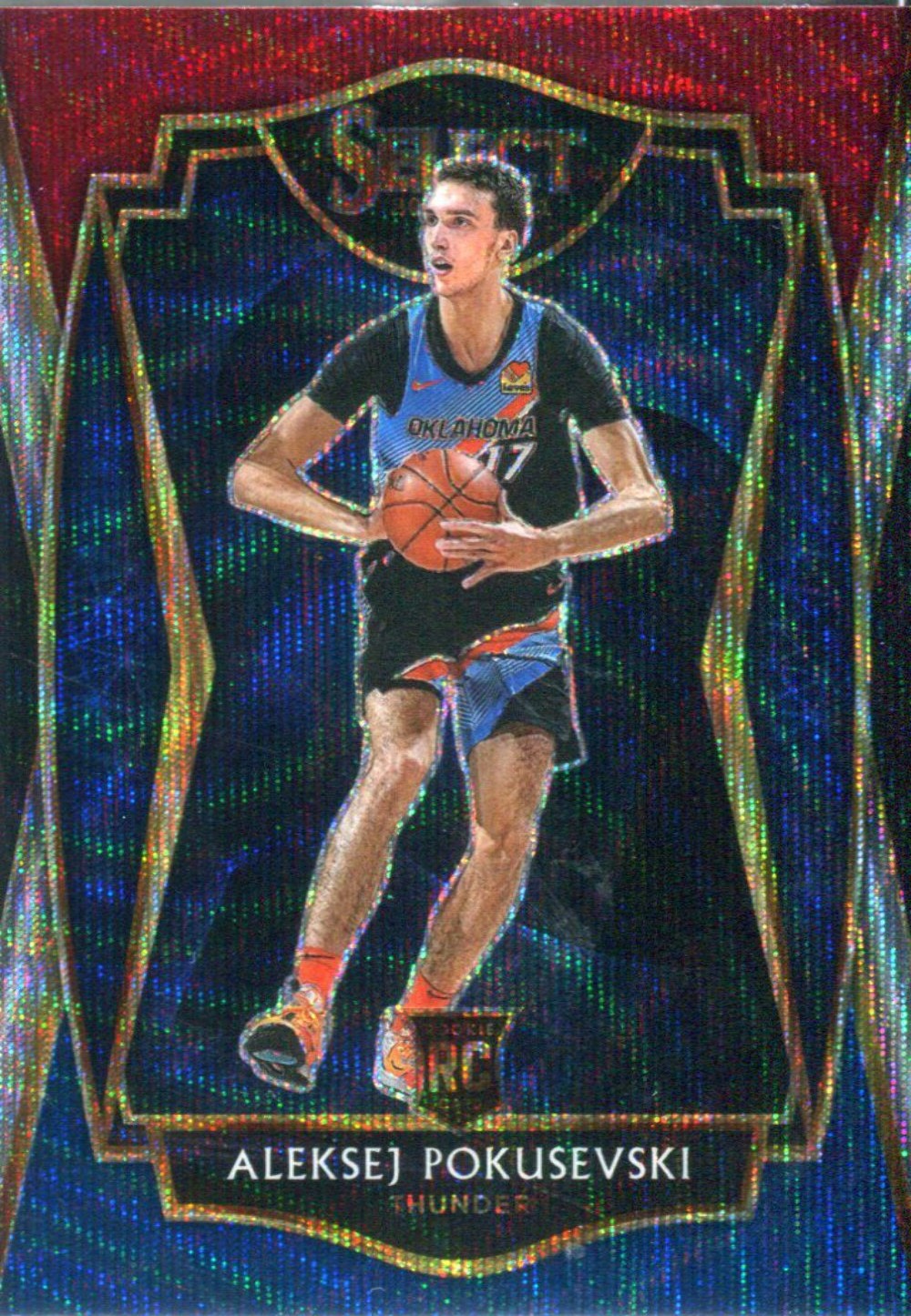 Aleksej Pokusevski 2020 Panini Select Premier Level Tri Color Rookie Card #176