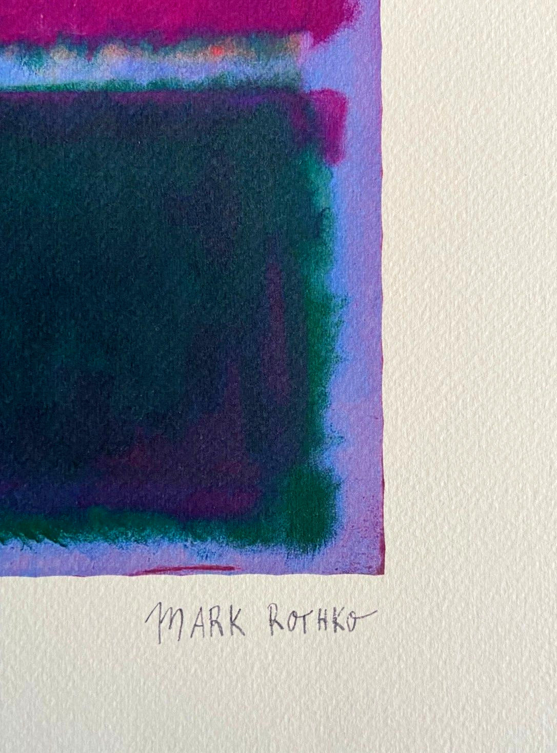 Mark Rothko Lithograph Signed Coa Numbered 180 Copies Stamped