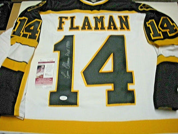 Fern Flaman Boston Bruins Hof 1990 Jsa/Coa Signed