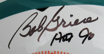 Bob Griese Signed/Inscr Dolphins Speed Full Size