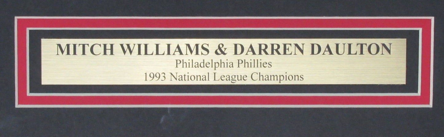 Mitch Williams & Darren Daulton Phillies Signed 16X20 Photo Framed Jsa 200135