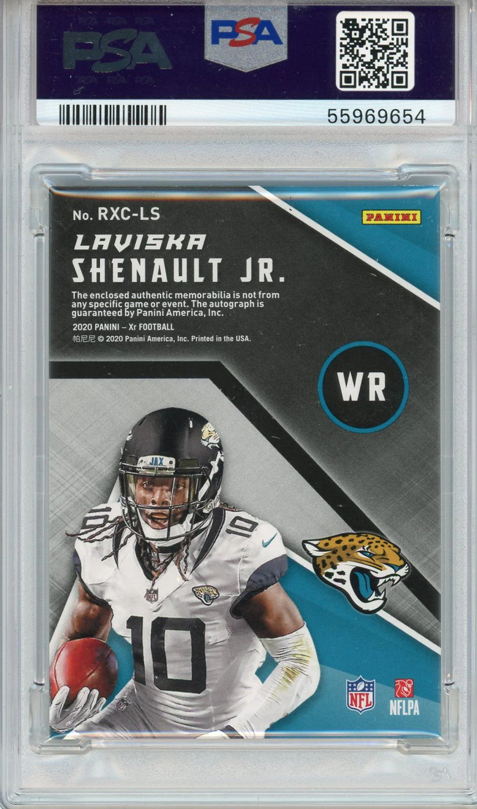 Laviska Shenault Jr. Autographed 2020 Panini Xr Excellence Jersey Rookie Card (P