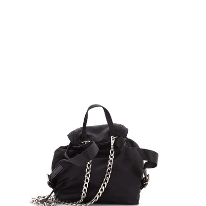 Prada Convertible Chain Backpack Tessuto Mini