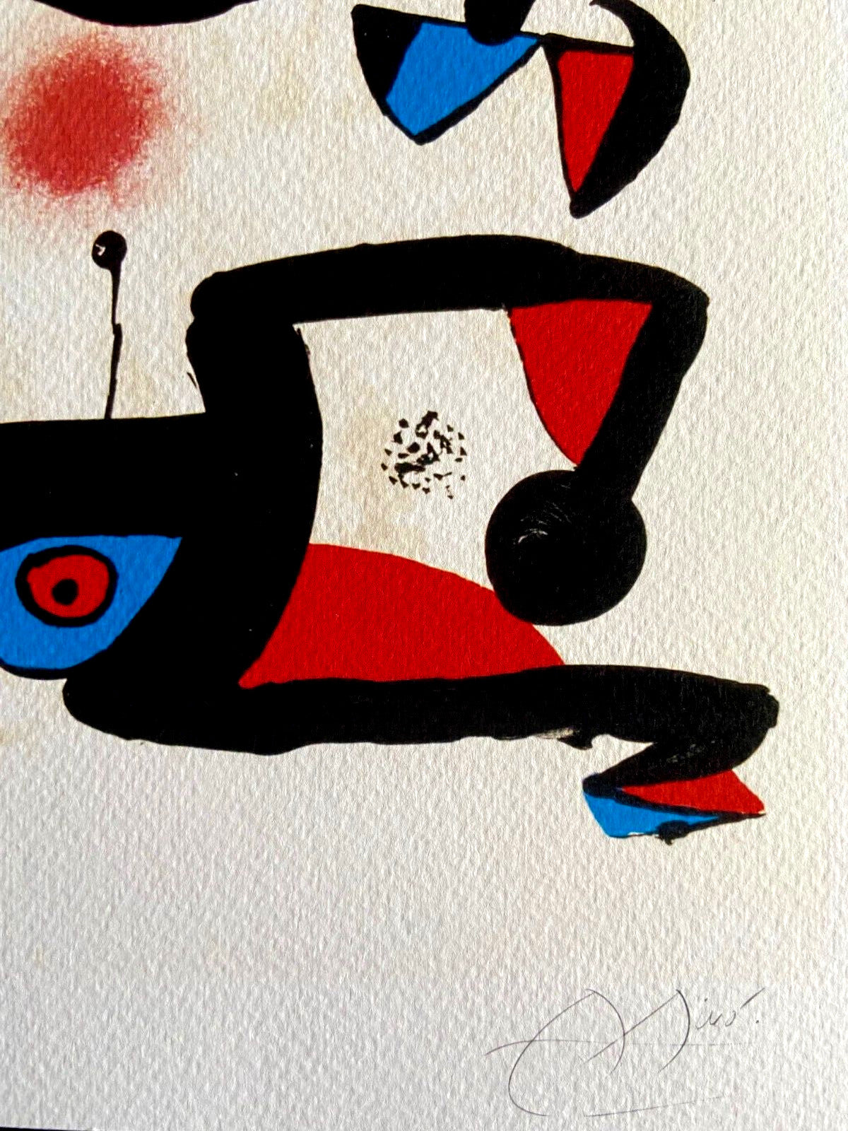 Joan Mir Lithograph Coa Signed Op Numbered Limited Stamp Published